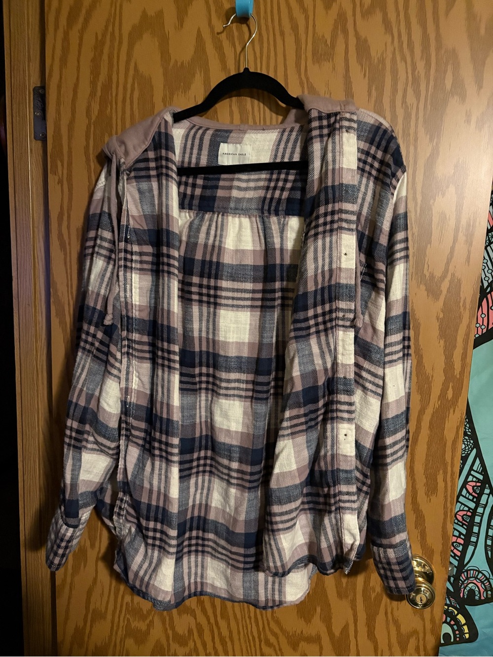 Plaid Hooded Button-Up Shirt Jacket